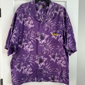 LSU Tigers Purple Hawaiian Shirt Men’s XXL by Chiliwear